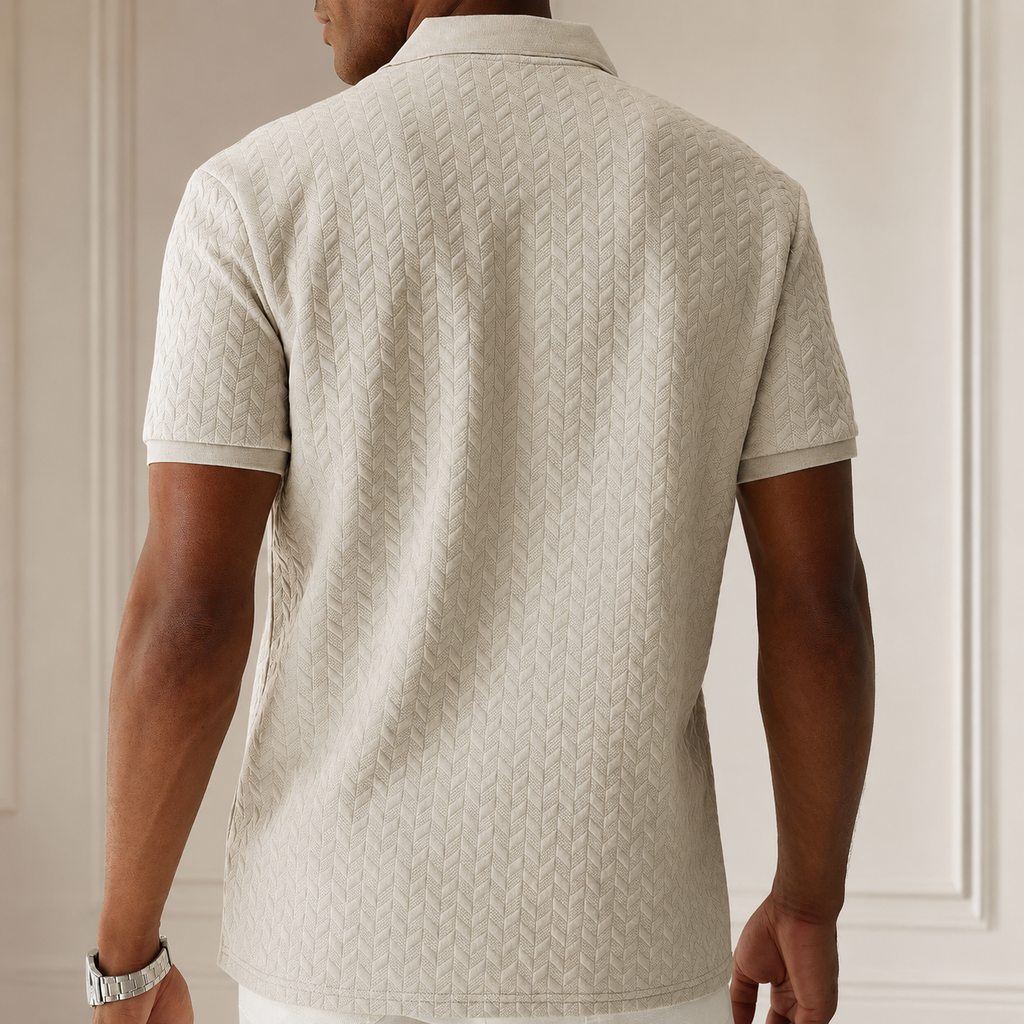 Owen Men’s Textured Polo Shirt