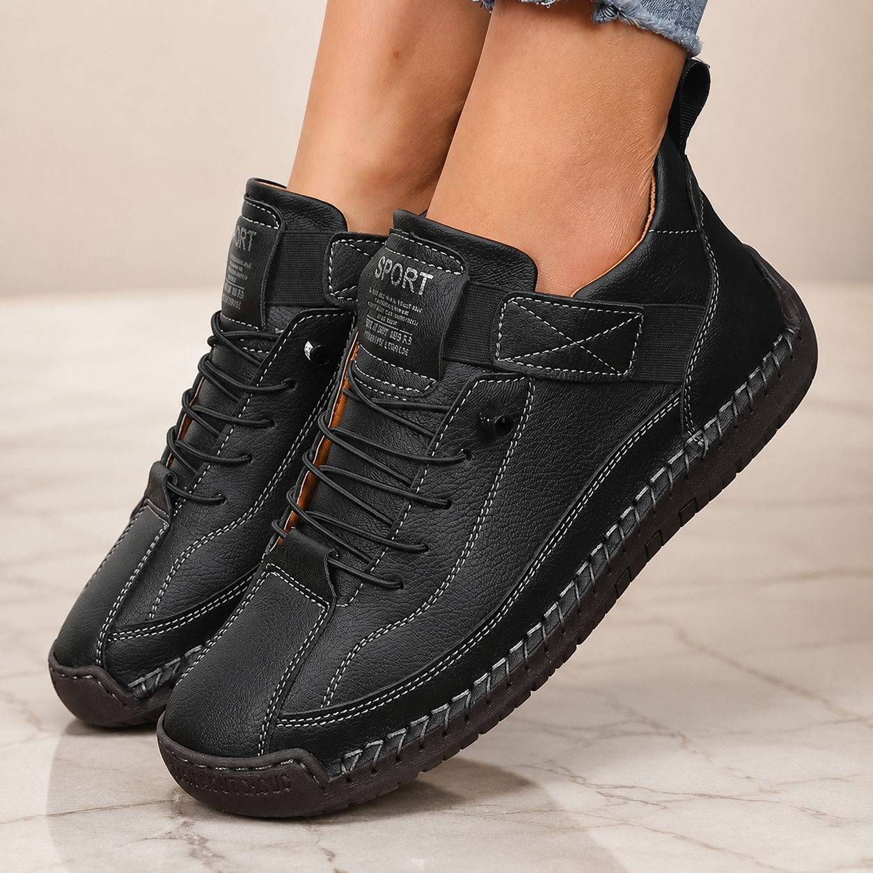 Riley Lace-Up Walking Sneakers