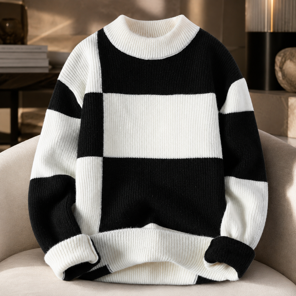 Logan Color-Block Knit Sweater