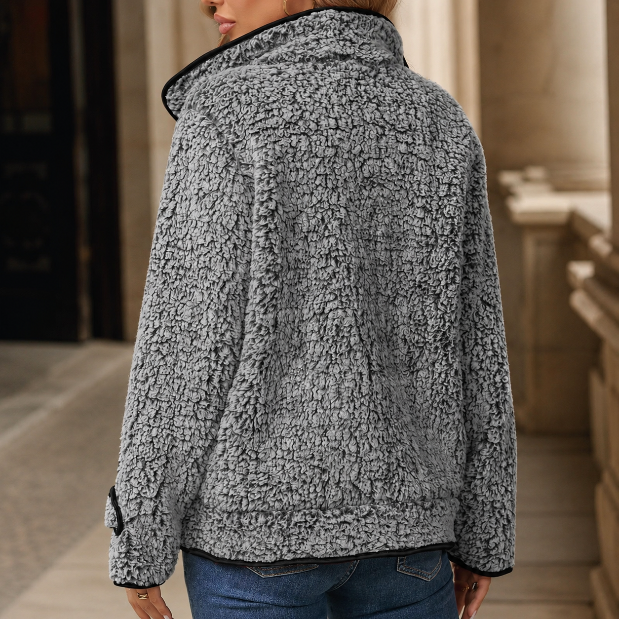 Marlowe Sherpa-Lined Textured Jacket