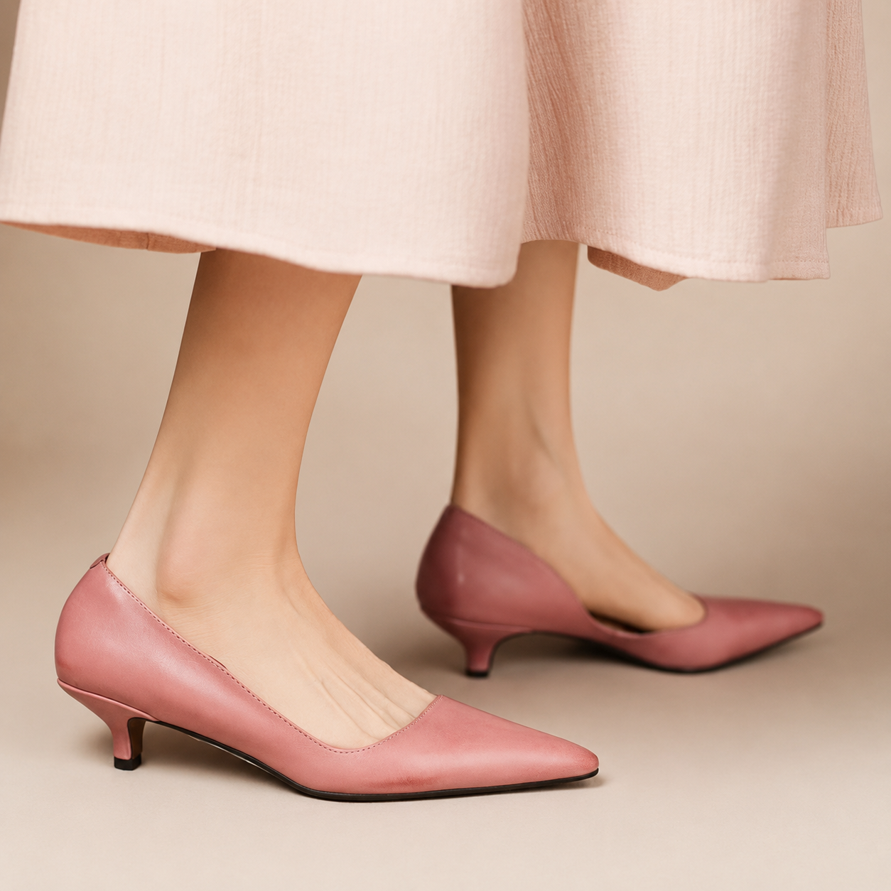 Monroe Women’s Pointed-Toe D’Orsay Kitten Heel
