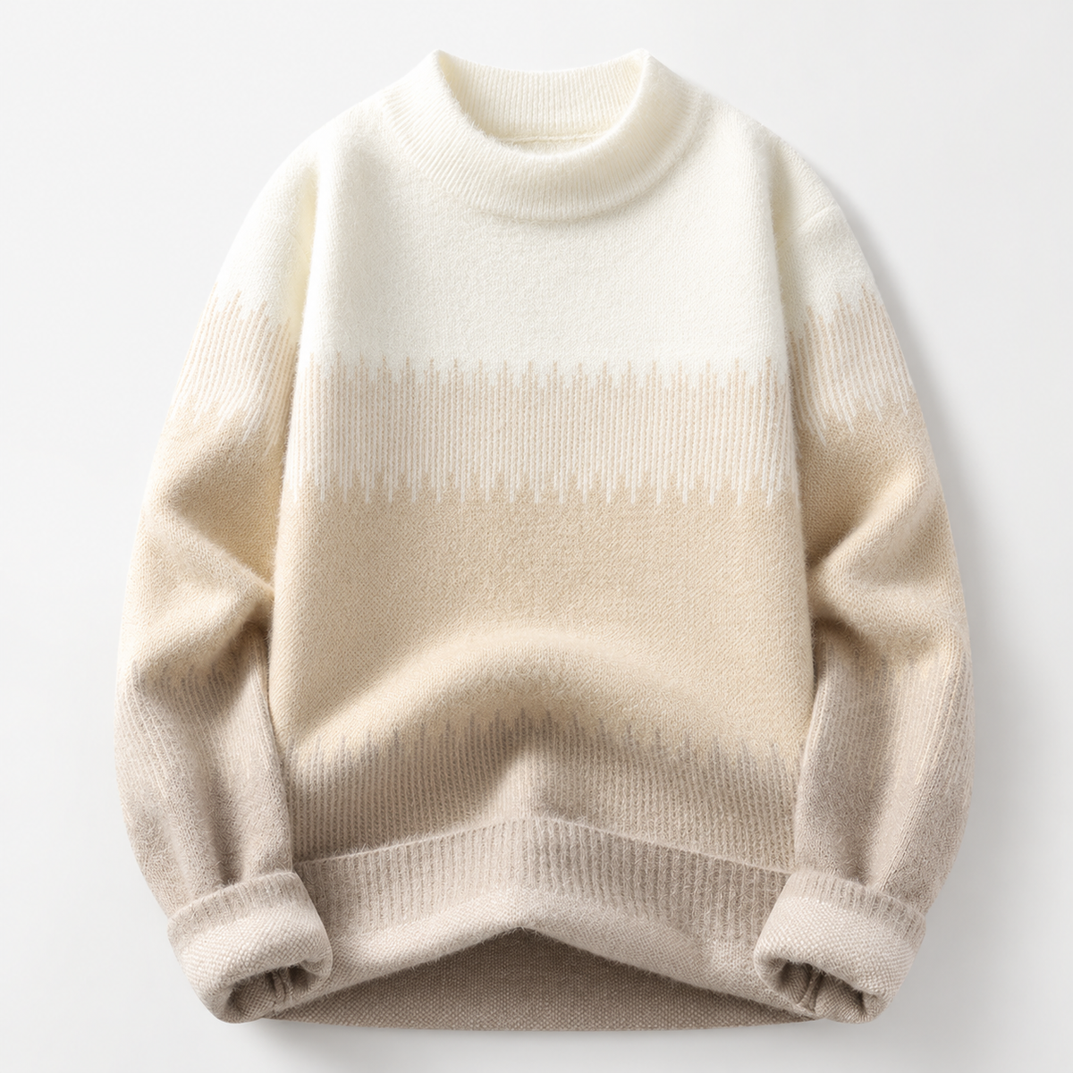 Louis Gradient Mock-Neck Knit Sweater