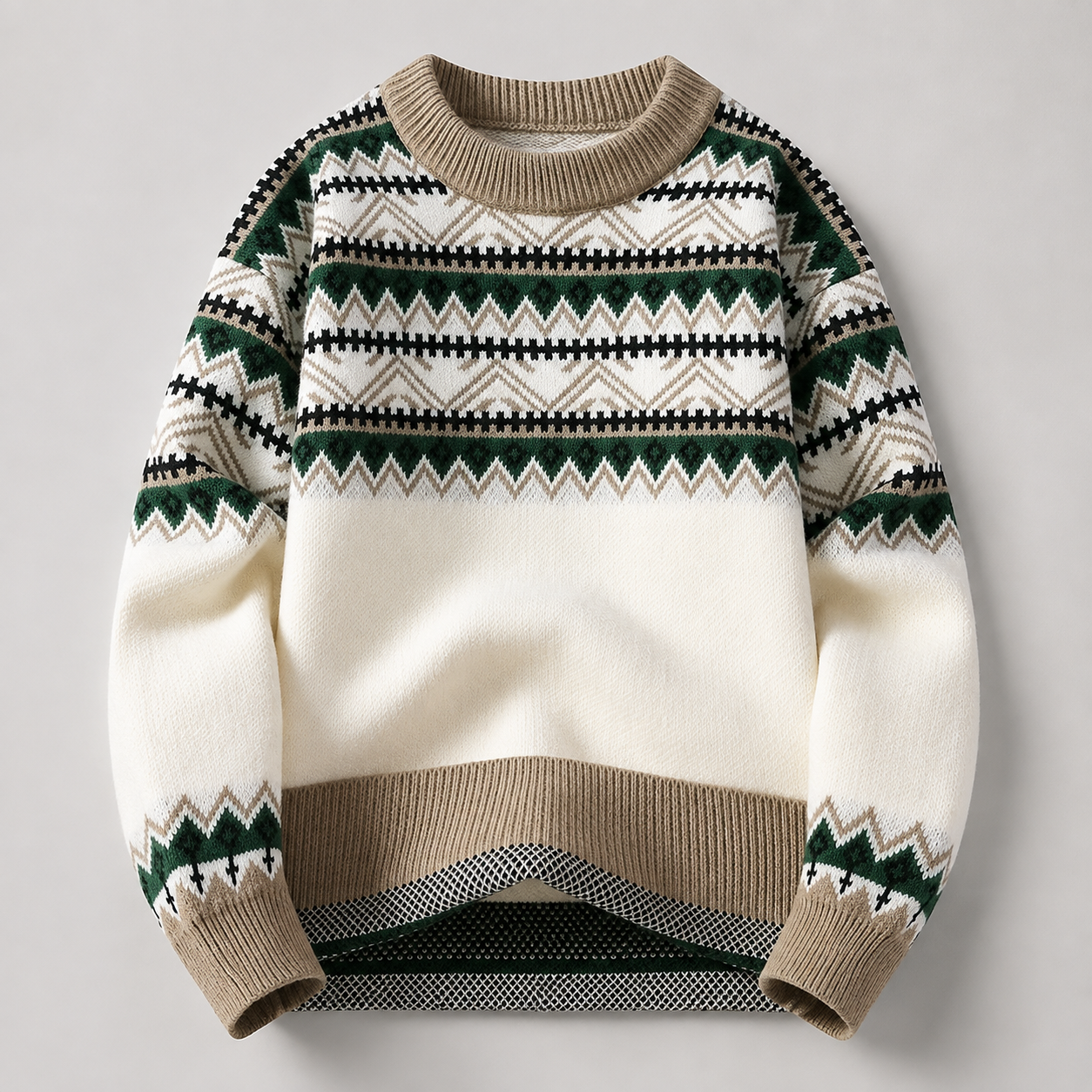 Thierry Geometric Knit Crewneck Sweater