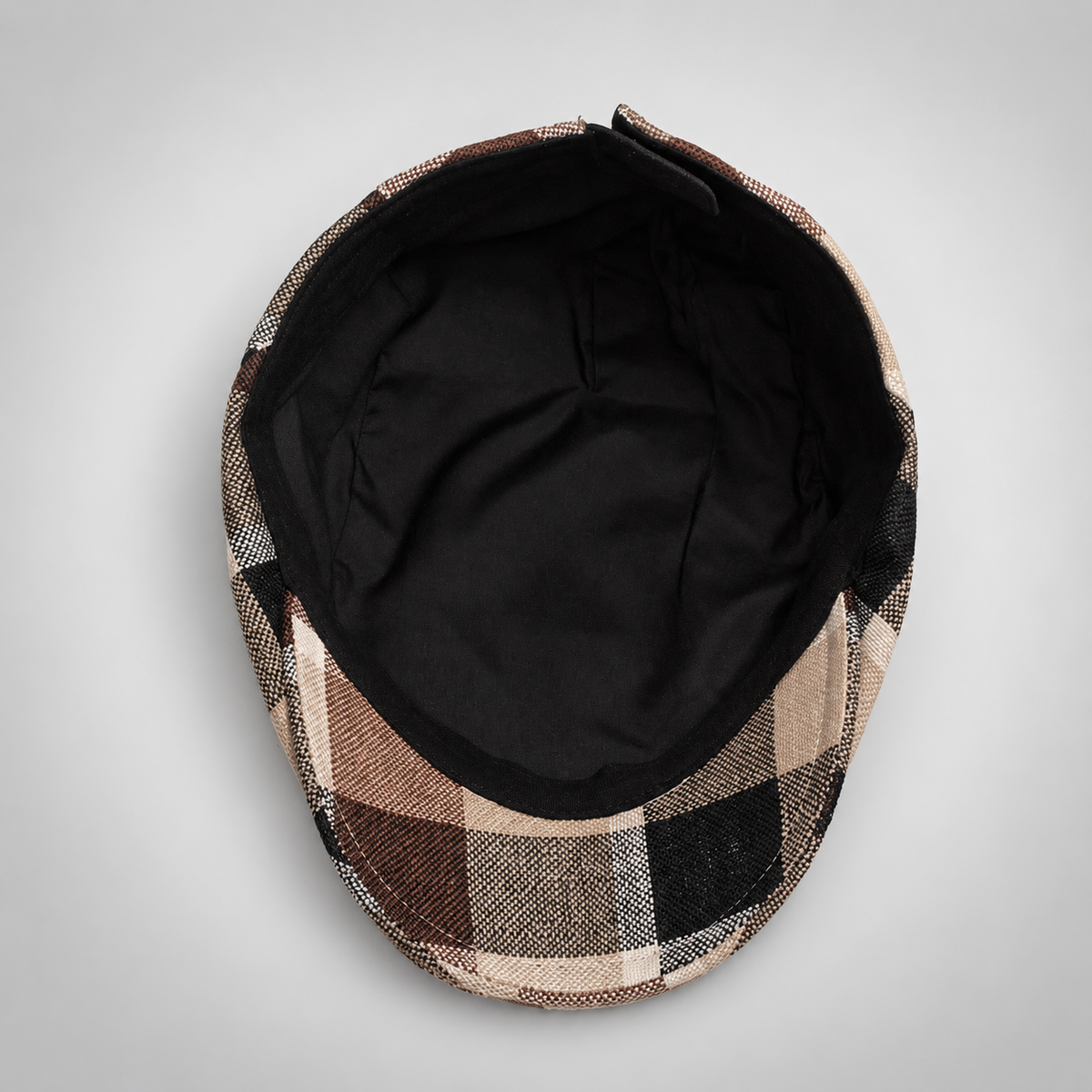 Bennett Men’s Plaid Flat Cap – Classic Check Driving Newsboy Hat