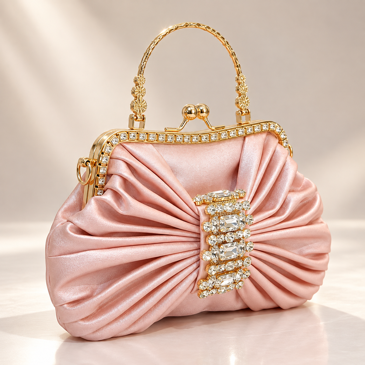 Celeste Crystal-Embellished Evening Clutch Bag
