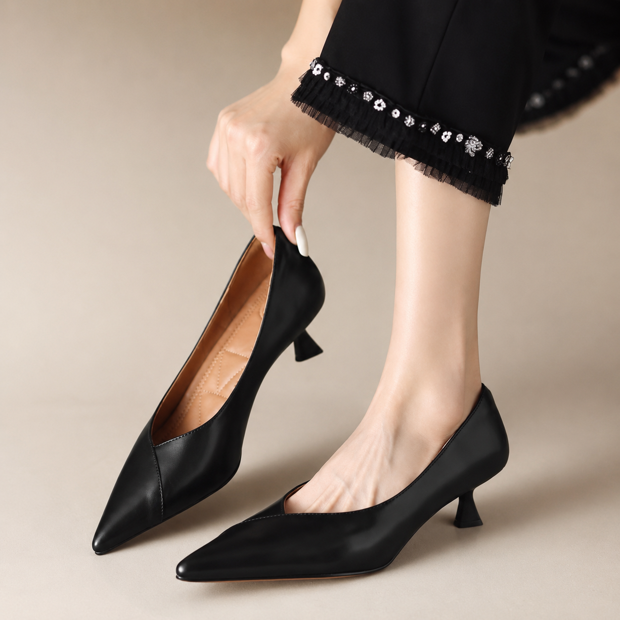 Catalina's Pointed Toe Low Heel Pumps