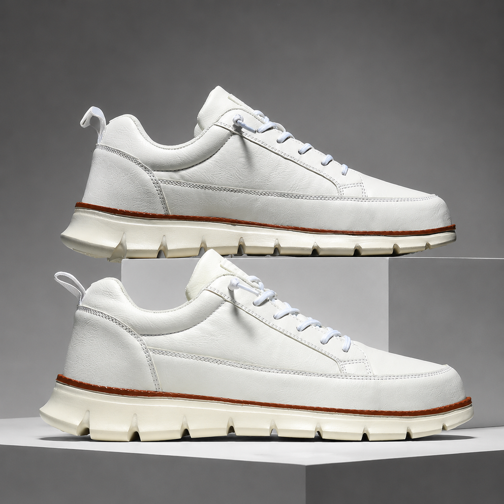 Logan Men’s Lace-Up Casual Walking Sneakers with Flexible Sole