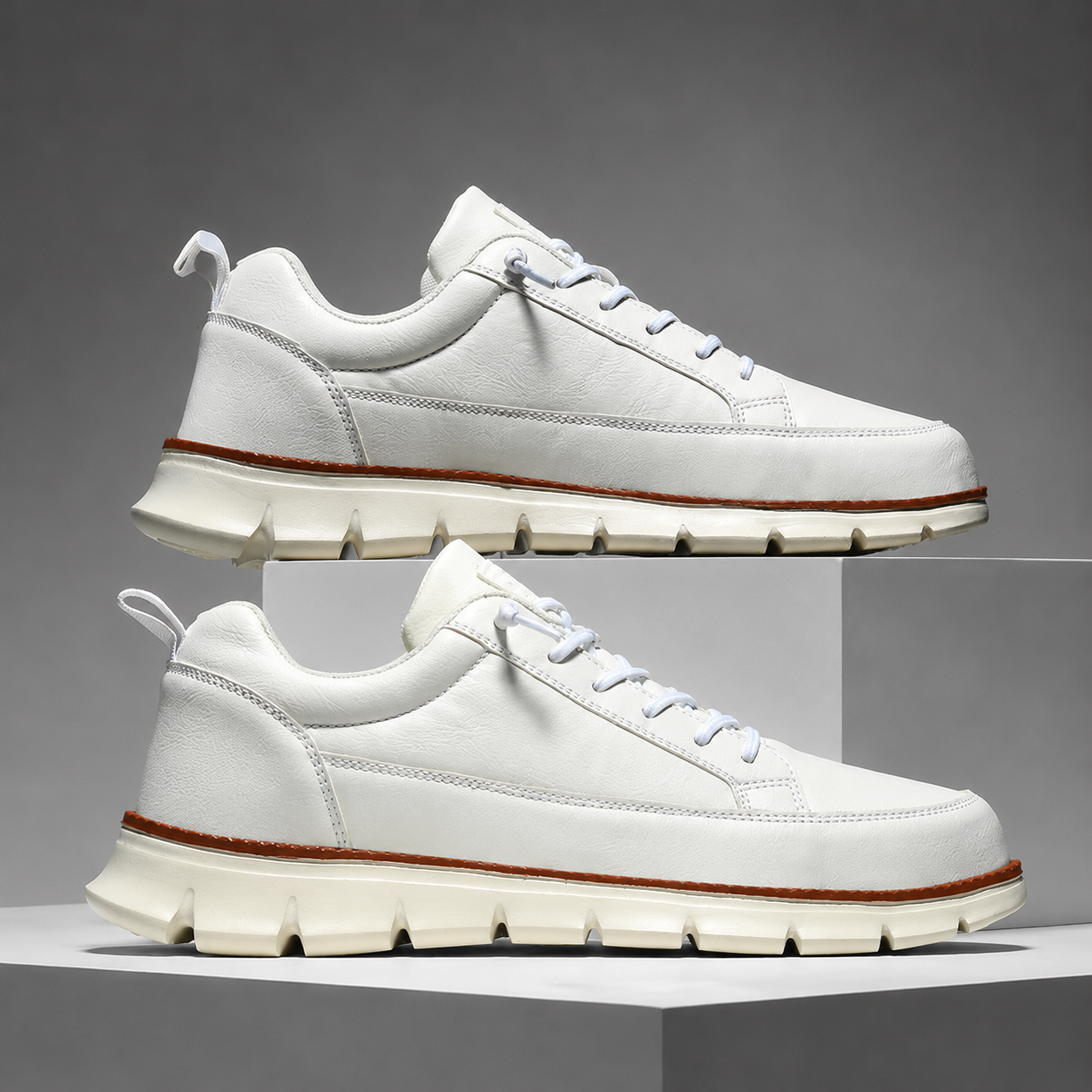 Logan Men’s Lace-Up Casual Walking Sneakers with Flexible Sole