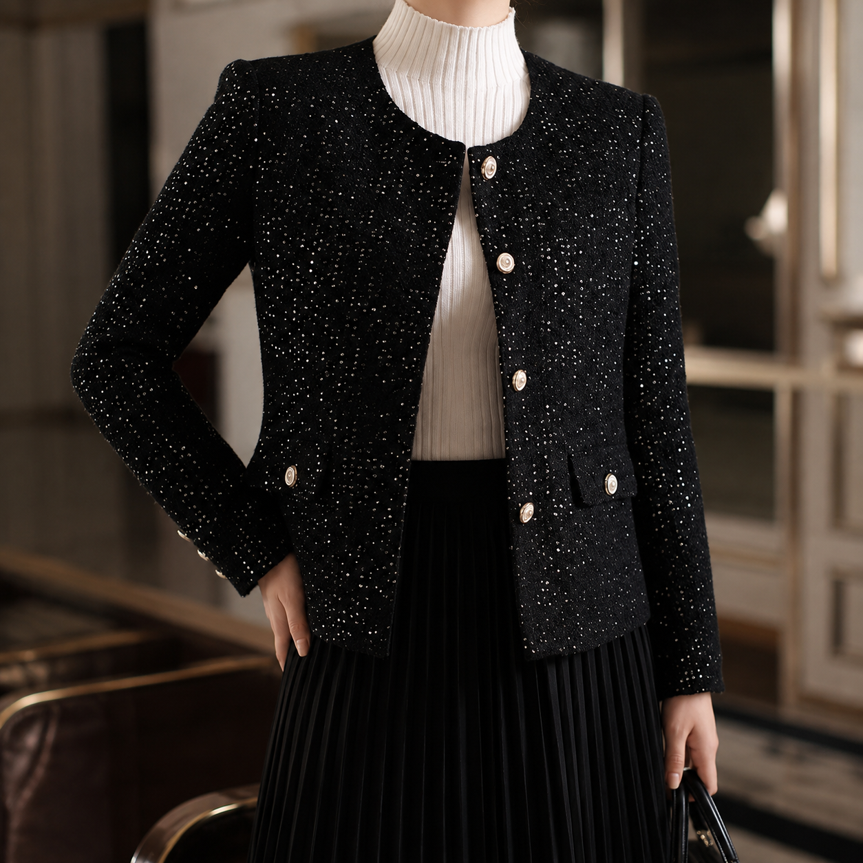 Colette Women’s Textured Tweed Jacket