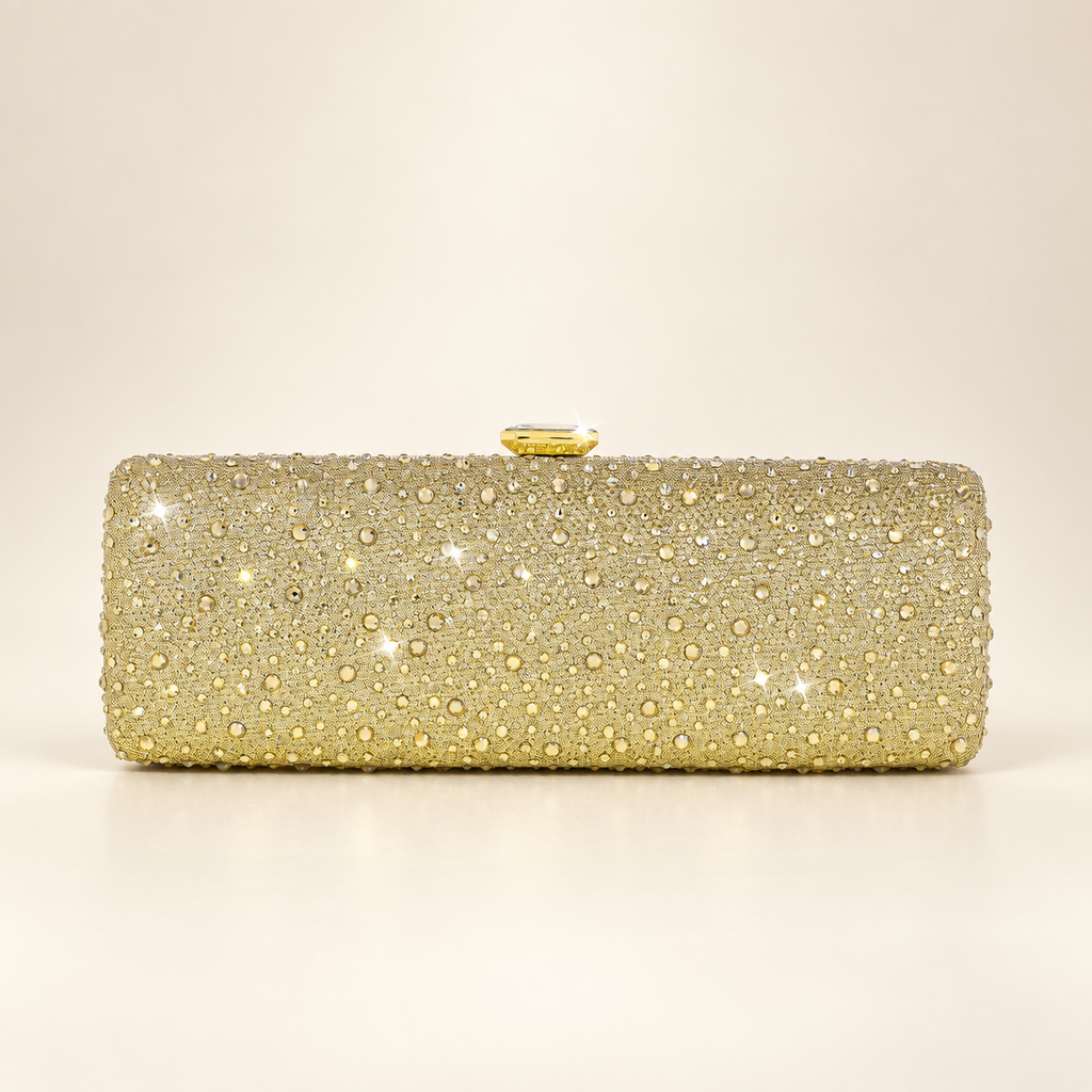 Amélie Crystal Evening Clutch with Jewel Top Clasp