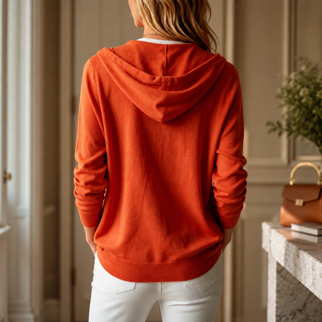Kennedy Women’s Button-Front Hooded Cardigan