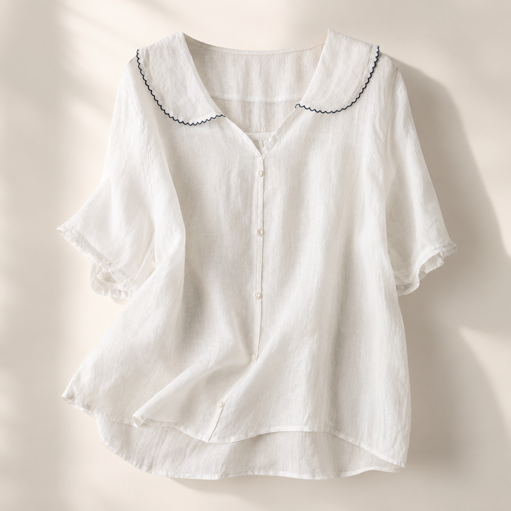 Lauren Women’s Scalloped-Collar Blouse
