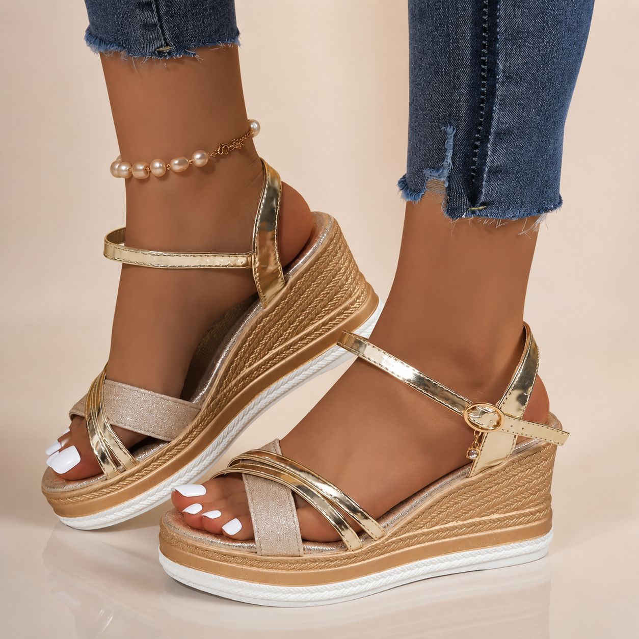 Madison Orthopedic Platform Wedge Sandals