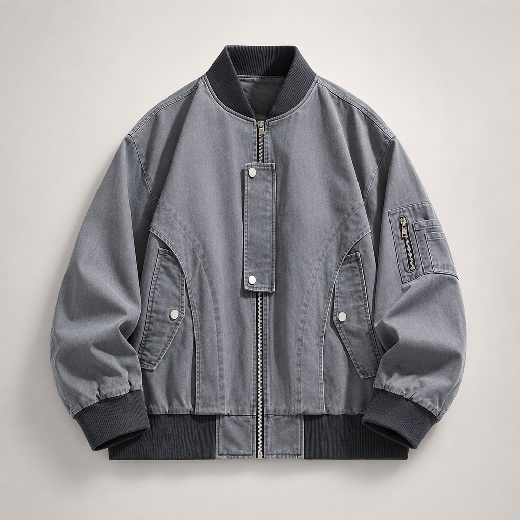Dominic Hale Men’s Denim Bomber Jacket