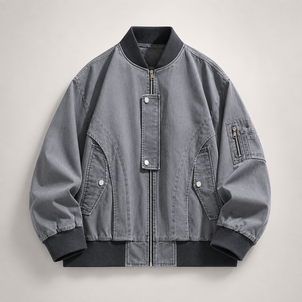 Dominic Hale Men’s Denim Bomber Jacket
