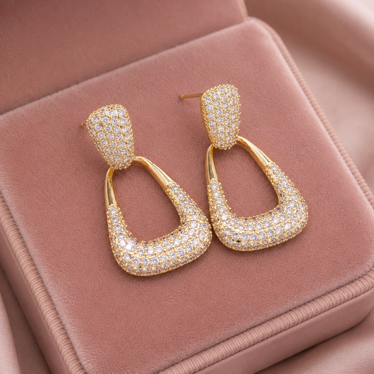 Avery Crystal Teardrop Statement Earring