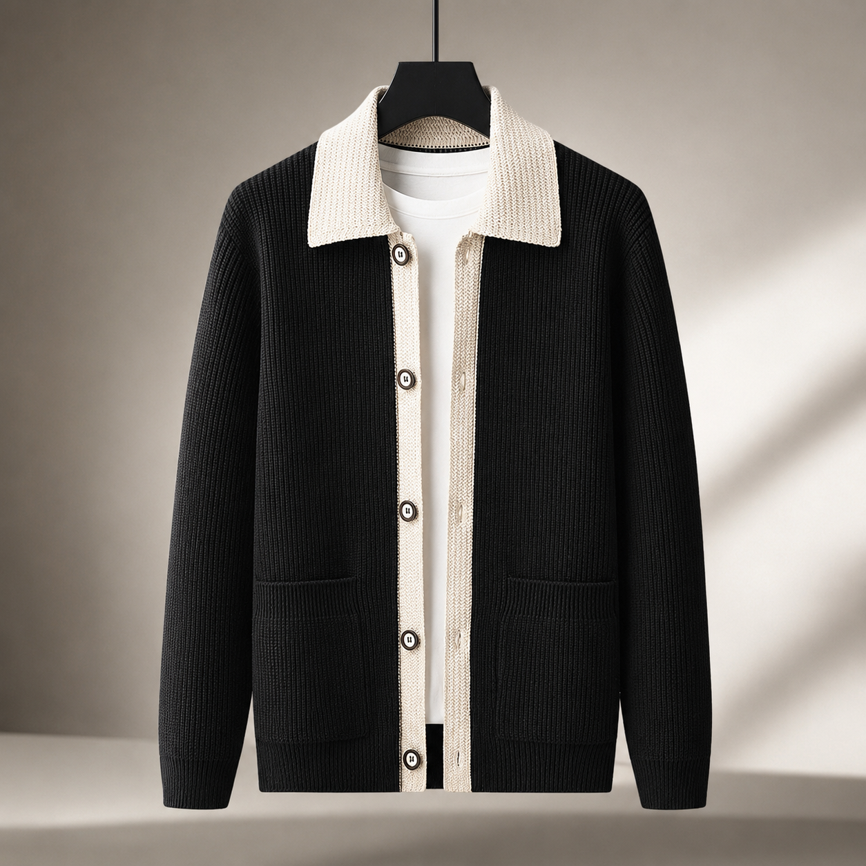 Preston Men’s Textured Knit Button-Front Cardigan