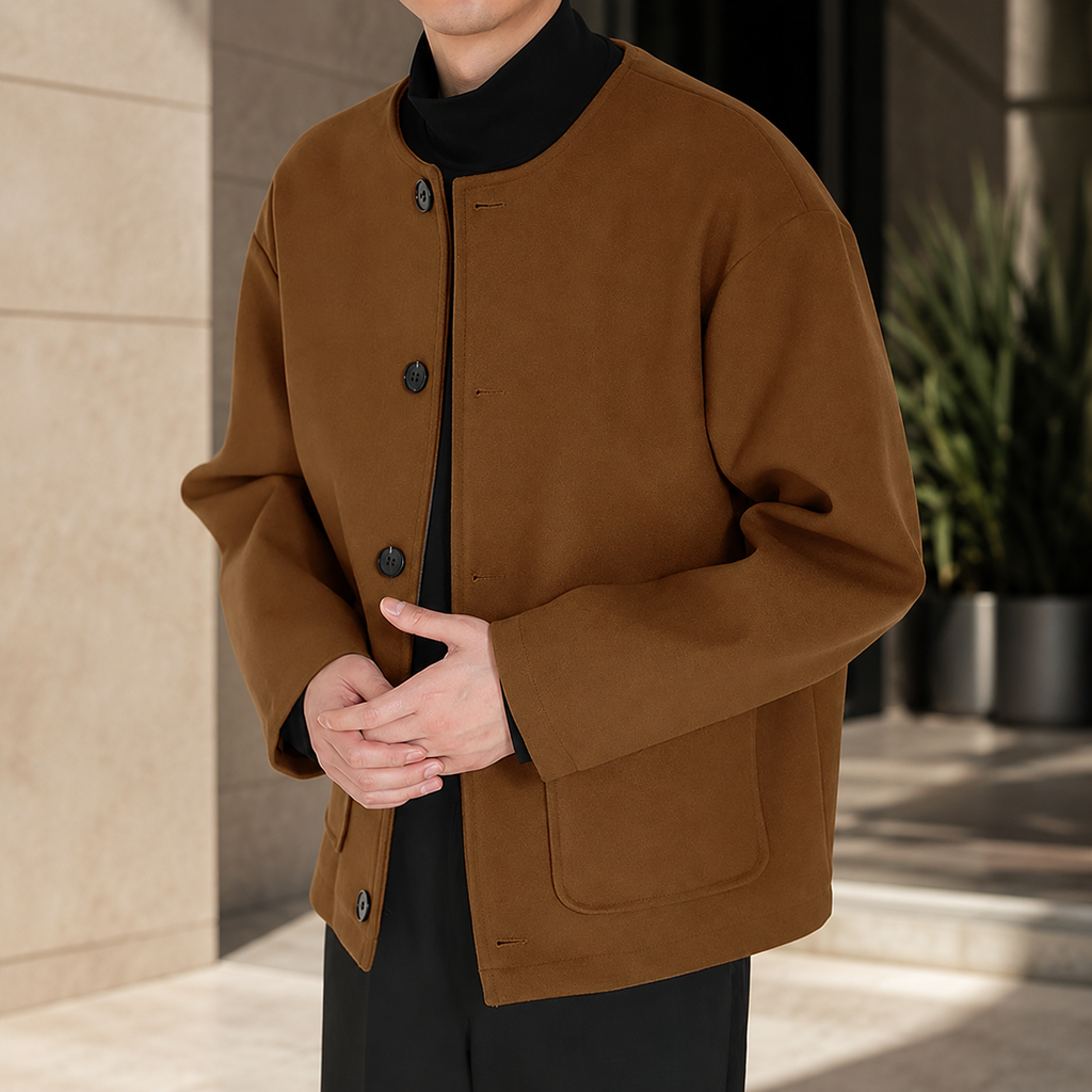 Logan Relaxed Collarless Jacket