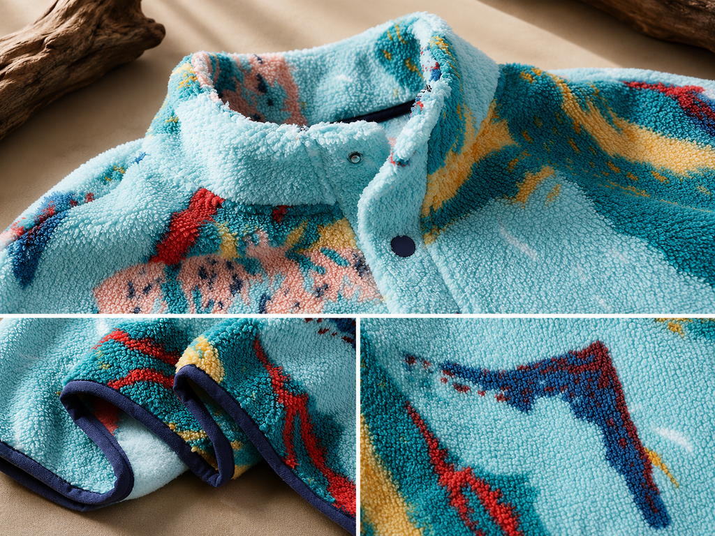 Jackson Abstract Mountain Fleece Pullover