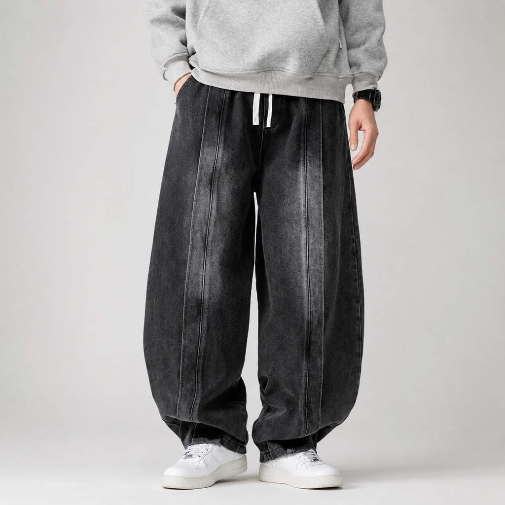 Lorenzo Carter Men’s Wide-Leg Denim Pants
