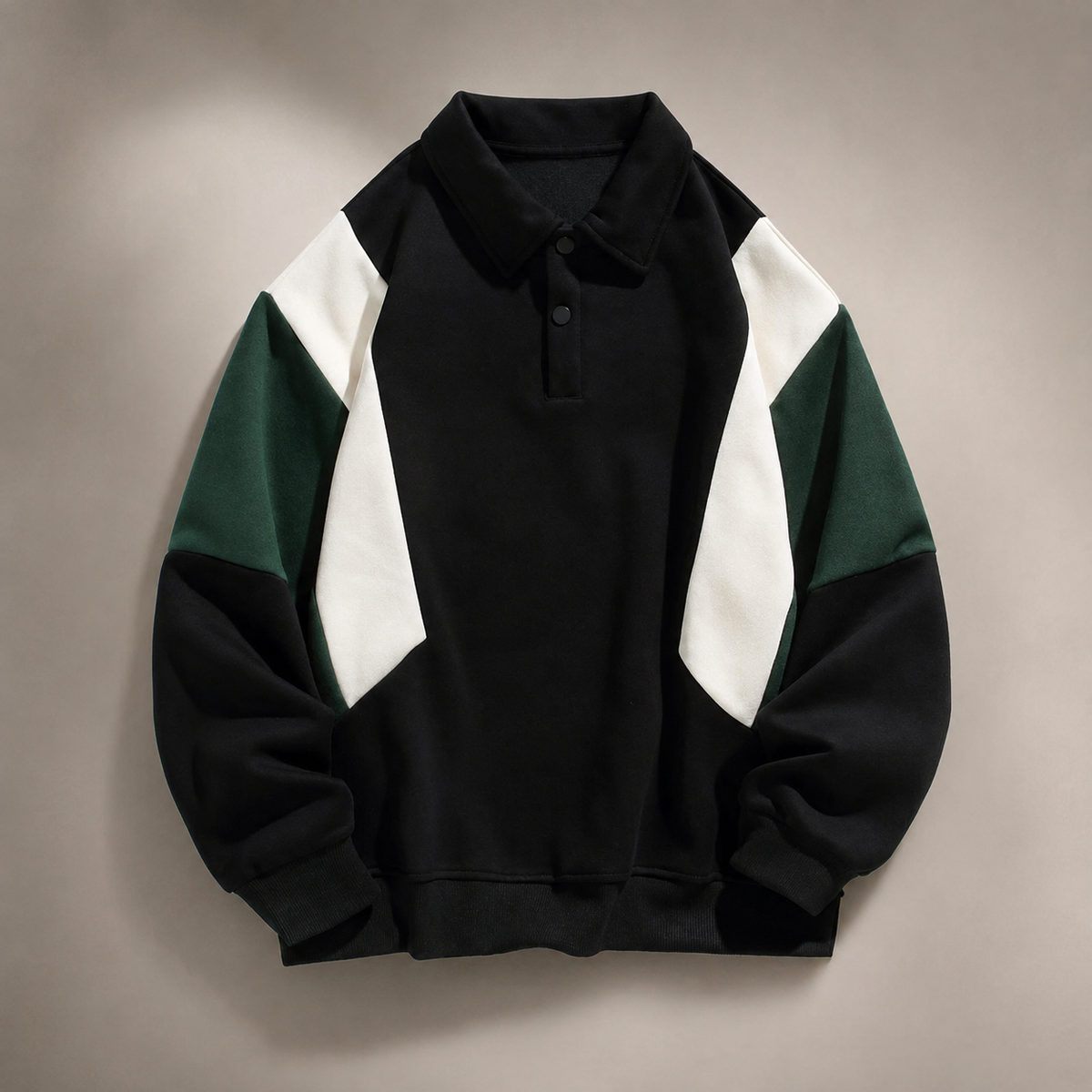 Arthur Color-Block Long Sleeve Polo Pullover