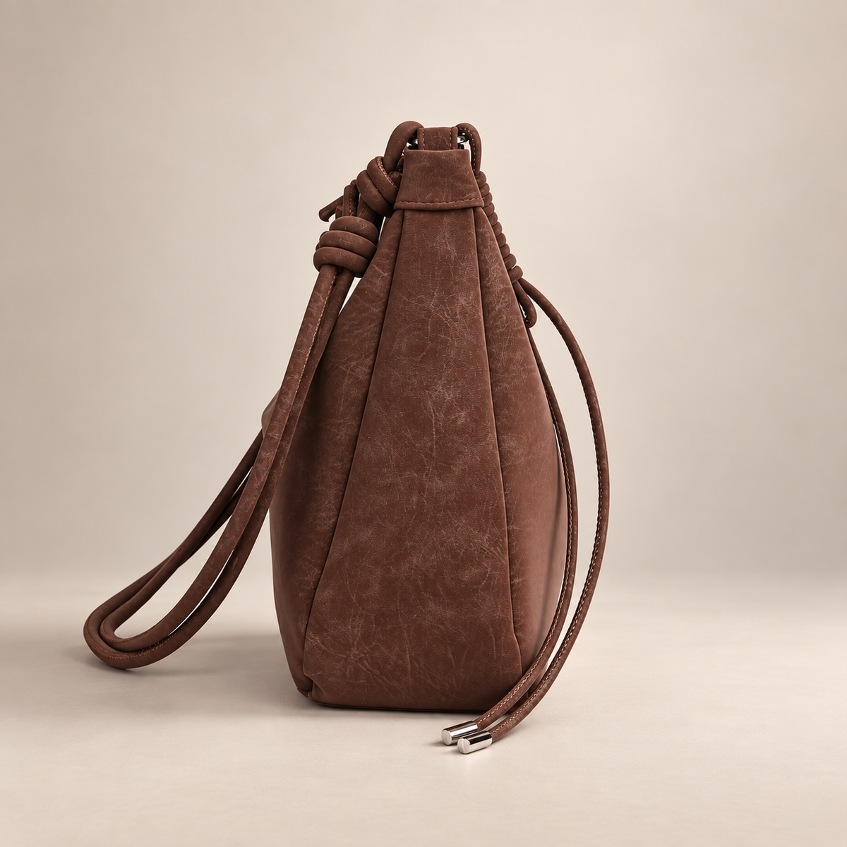 Marina Women’s Soft Hobo Shoulder Bag – Slouchy Zip-Top Handbag with Knotted Strap Detail
