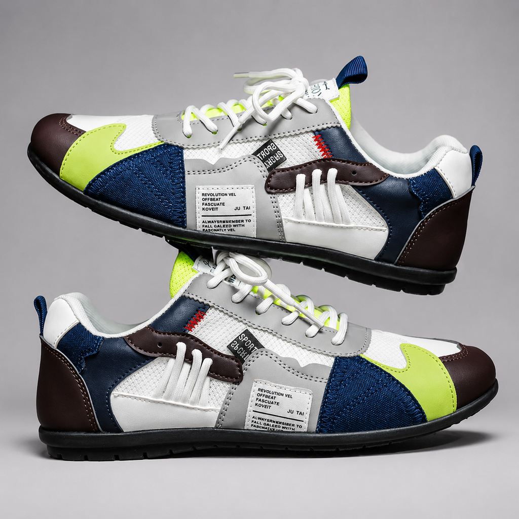 Carter Patchwork Lace-Up Street Sneakers