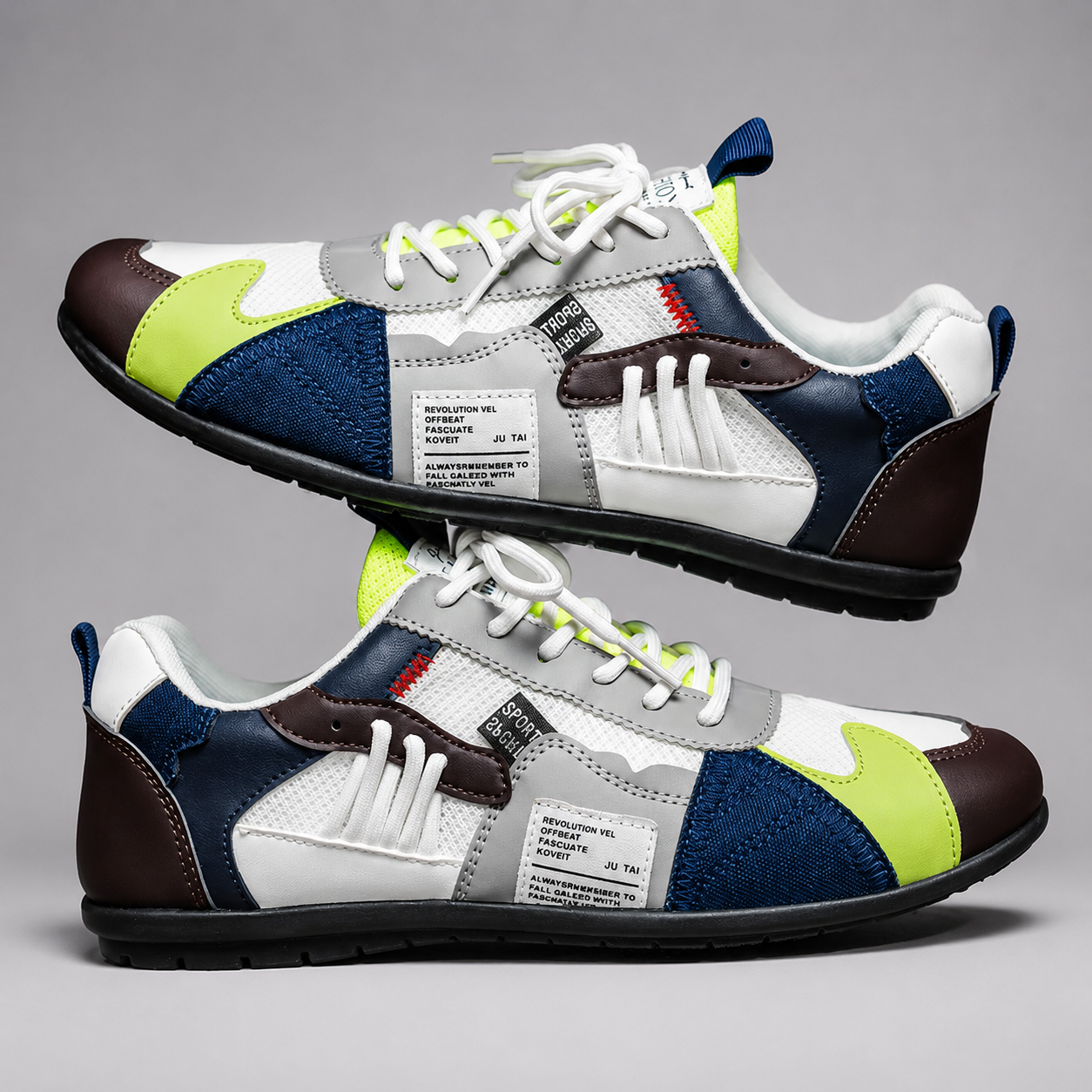 Carter Patchwork Lace-Up Street Sneakers