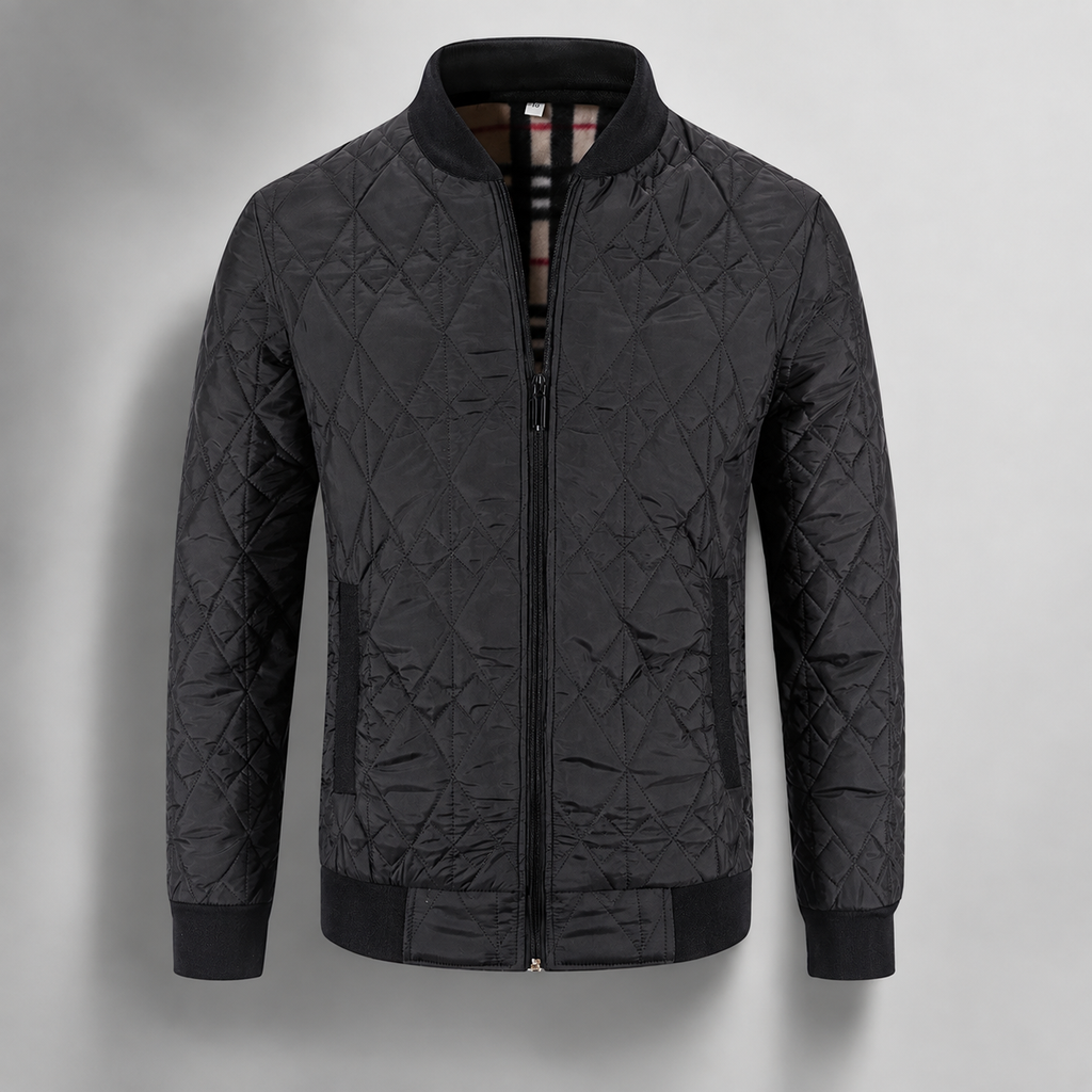 Austin Men’s Diamond Quilted Zip-Up Jacket