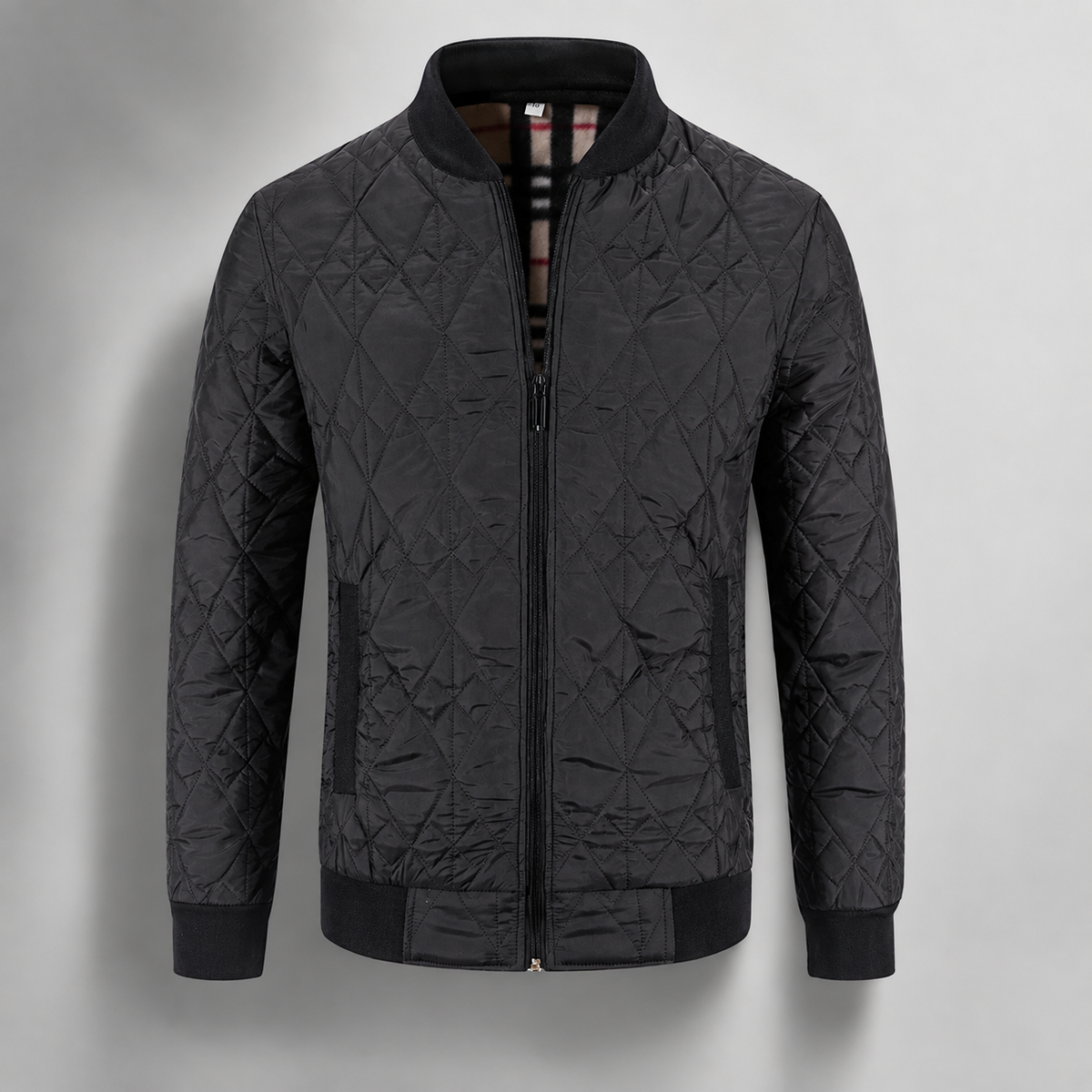 Austin Men’s Diamond Quilted Zip-Up Jacket