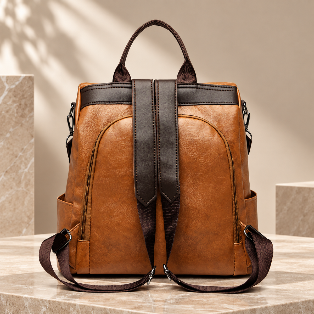 Alessandro Convertible Backpack Purse – Multi-Way Shoulder Bag with Zipper Closure