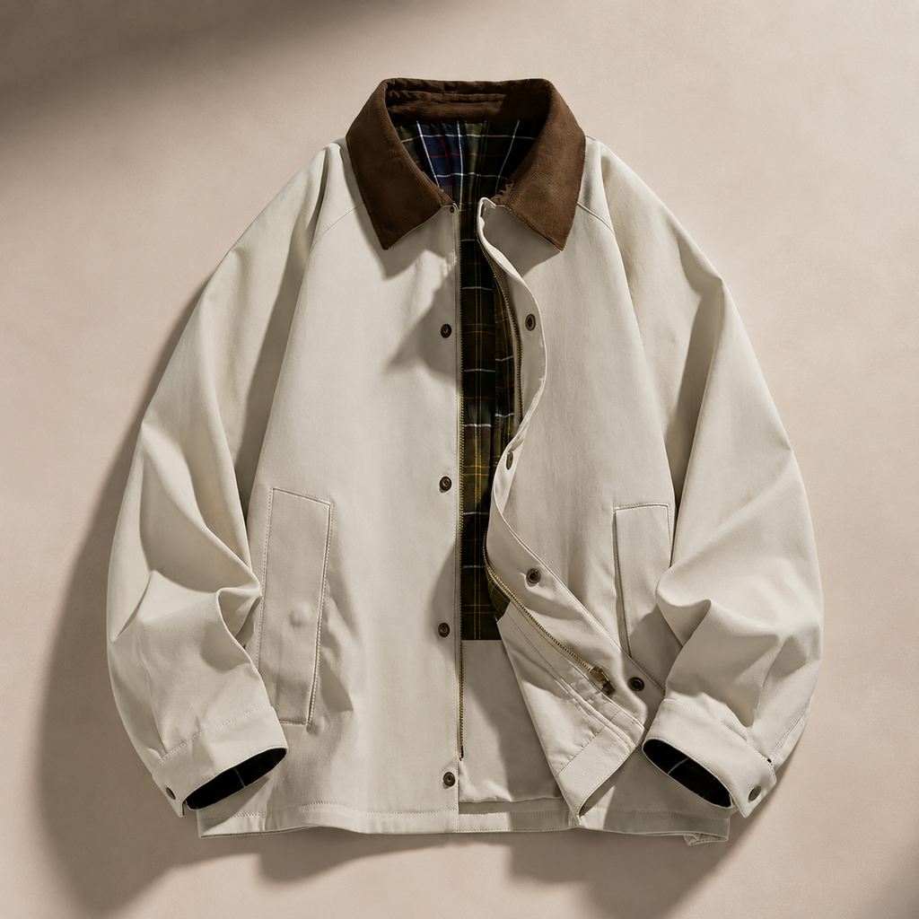 Harrison Men’s Contrast Collar Zip Jacket