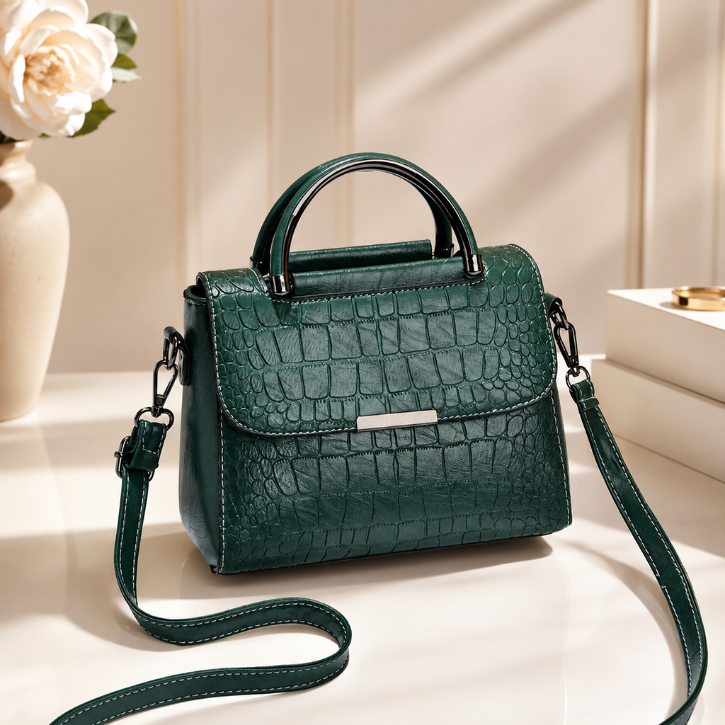 Camille Women’s Croc-Embossed Handbag