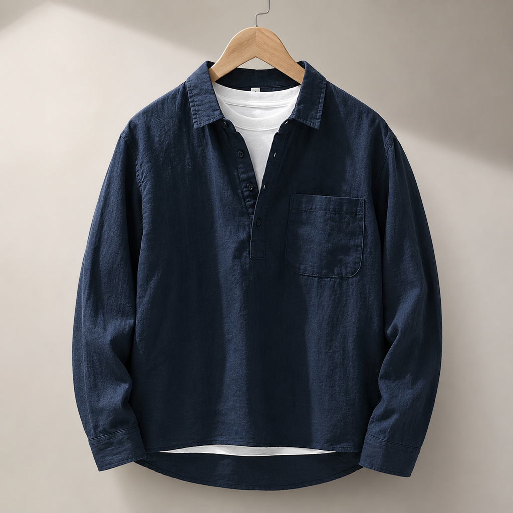 Caleb Men’s Half-Button Popover Shirt