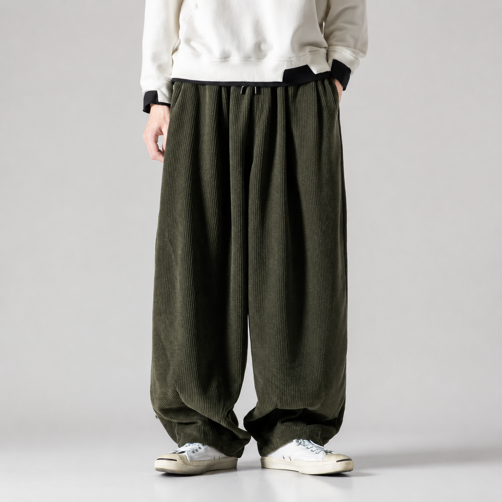 Emerson Men’s Wide-Leg Textured Pants
