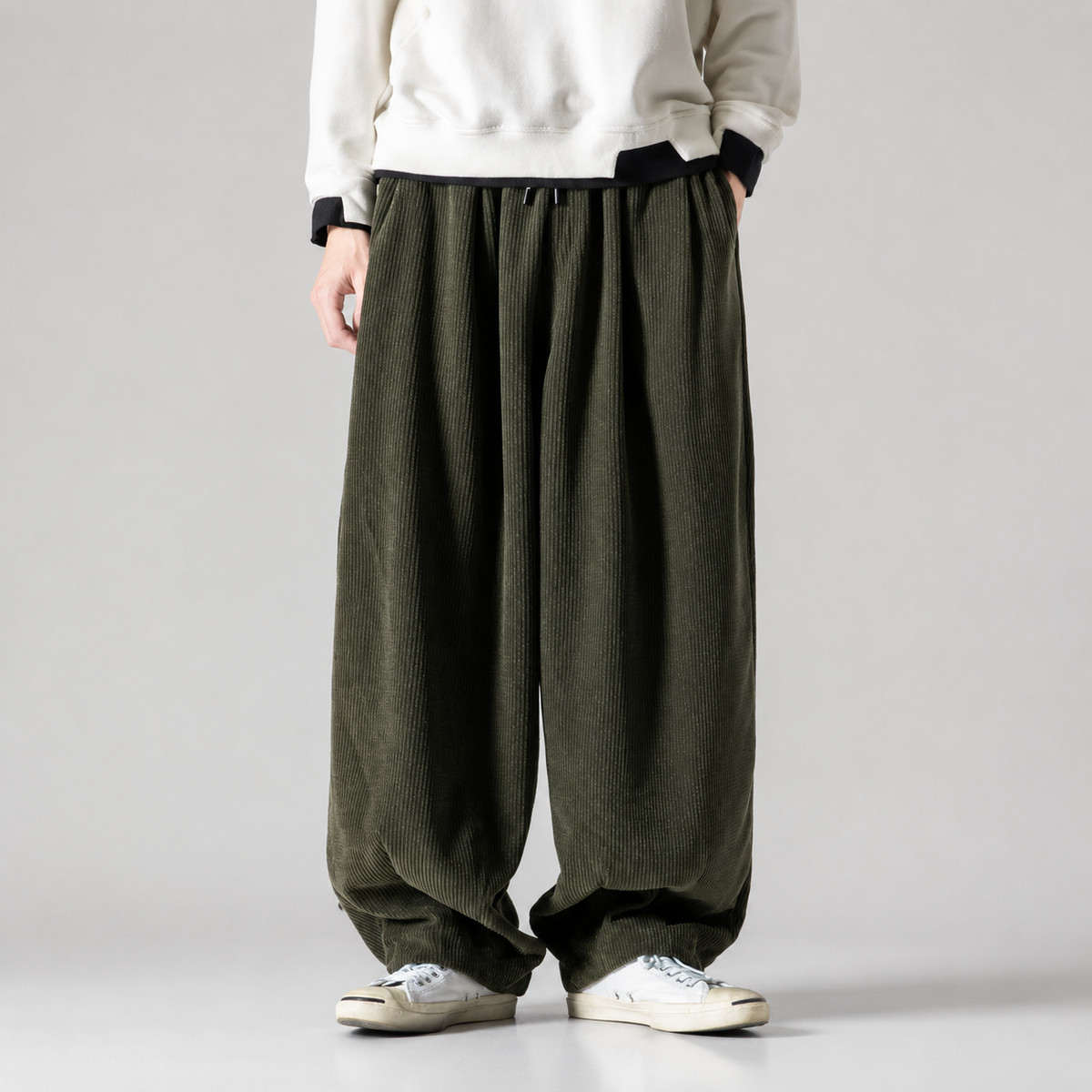 Emerson Men’s Wide-Leg Textured Pants