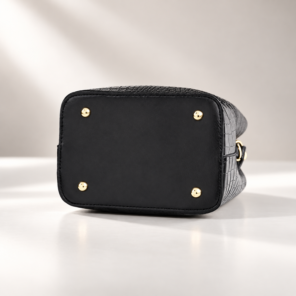 Isadora Women’s Croc-Embossed Top Handle Handbag – Structured Shoulder & Crossbody Bag