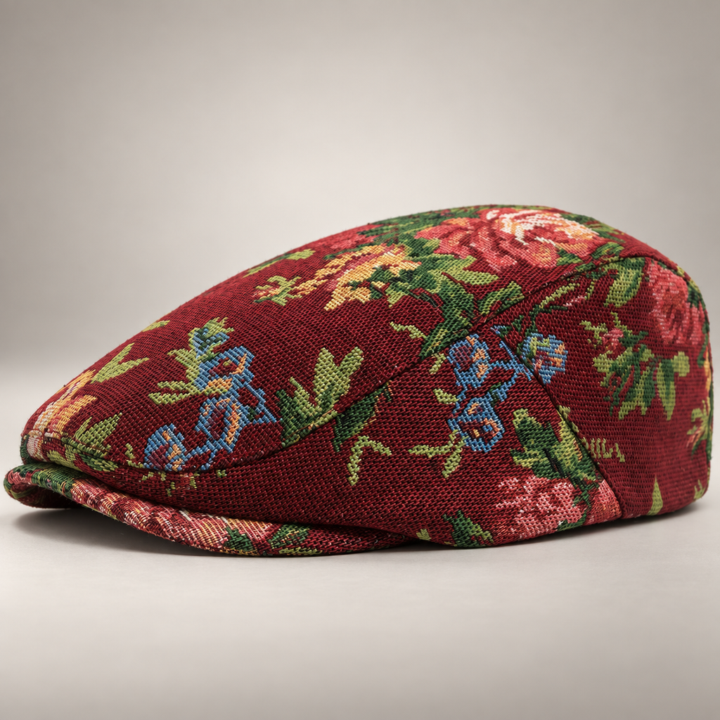 Lorenzo Floral Flat Cap – Vintage-Inspired Ivy Cap