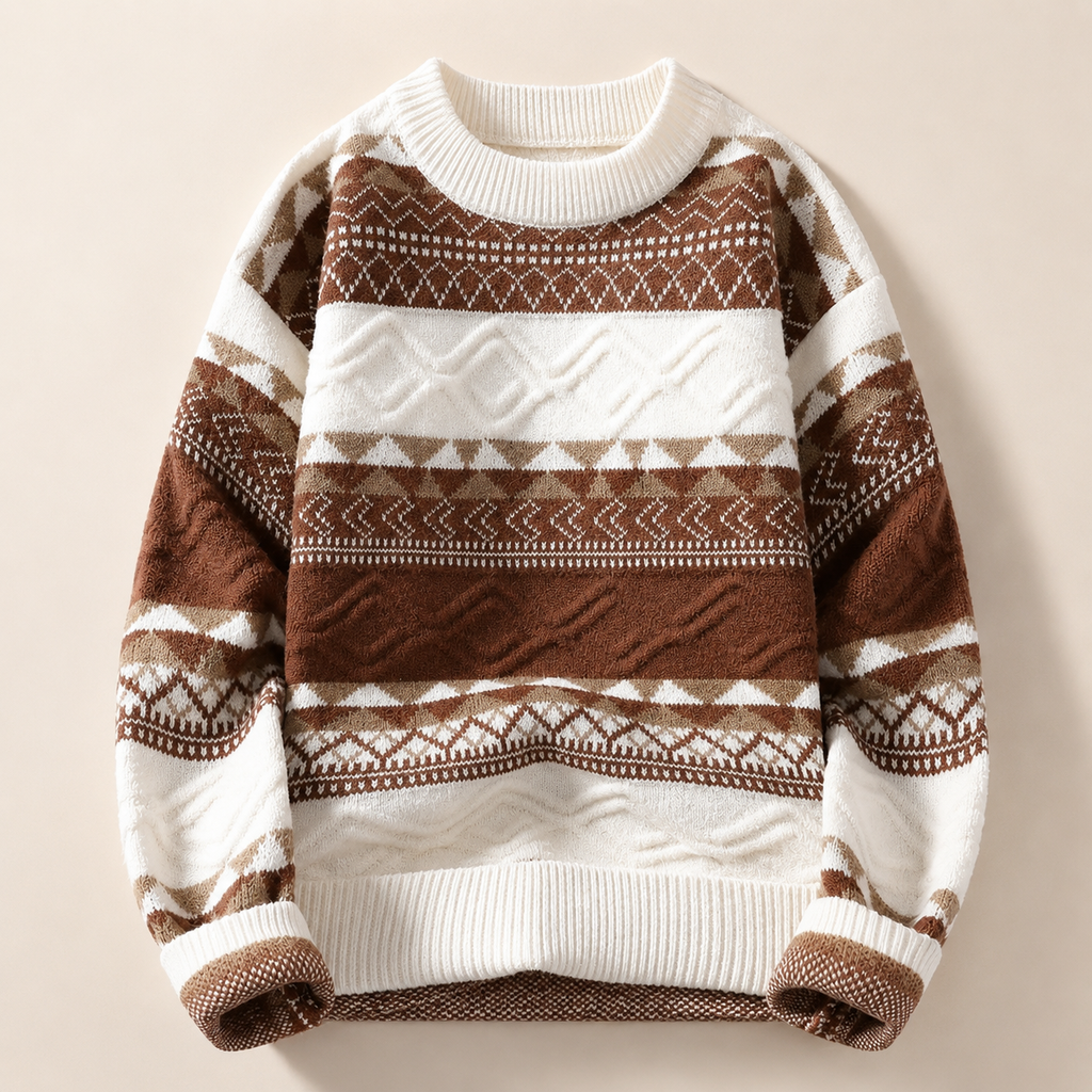 Oliver Men’s Geometric Knit Crewneck Sweater