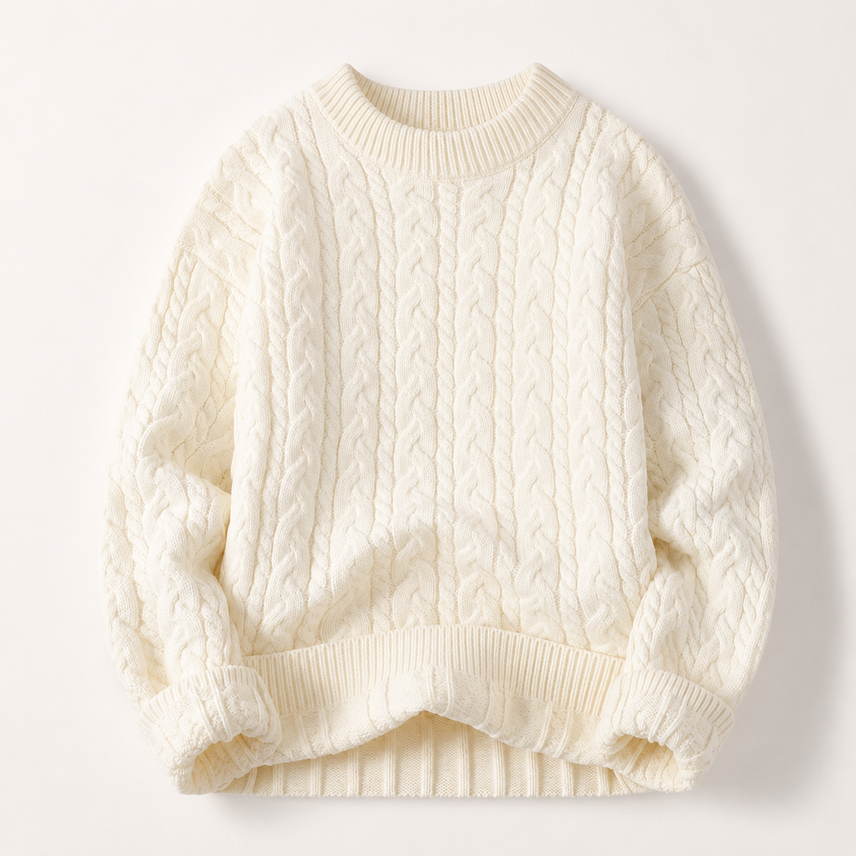 Caleb Men’s Cable Knit Crewneck Sweater