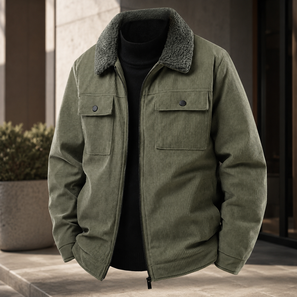 Mason Corduroy Sherpa-Lined Bomber Jacket