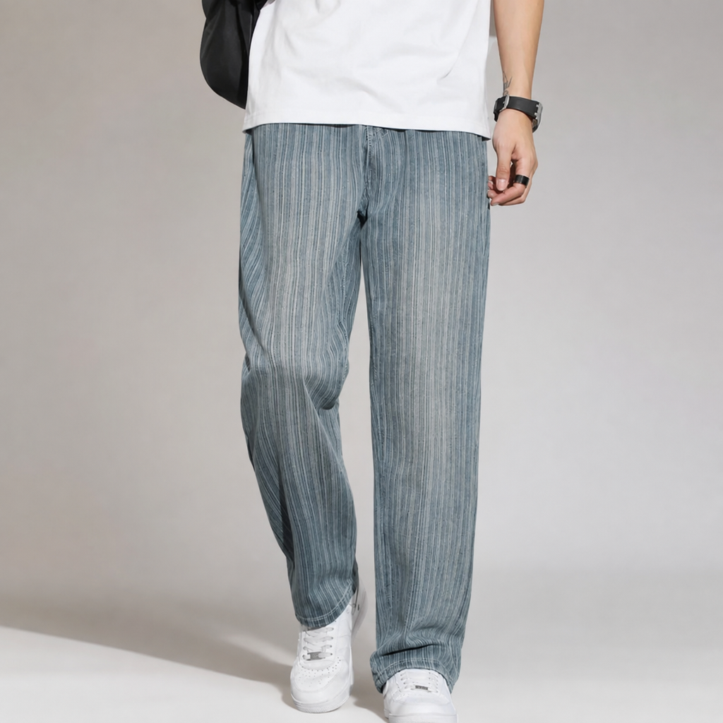 Mason Men’s Lightweight Straight-Leg Jeans – Summer Thin Denim Pants