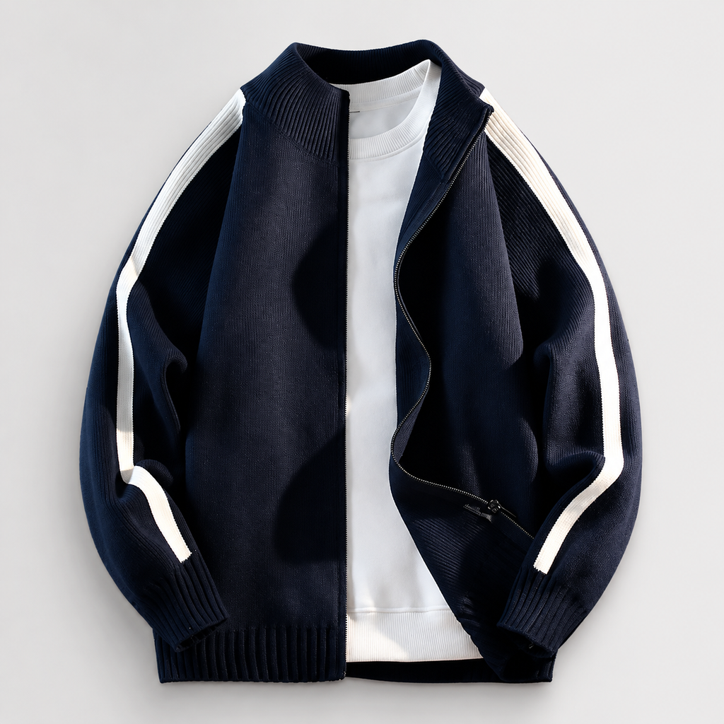 Sebastian Romano Men’s Full-Zip Knit Cardigan