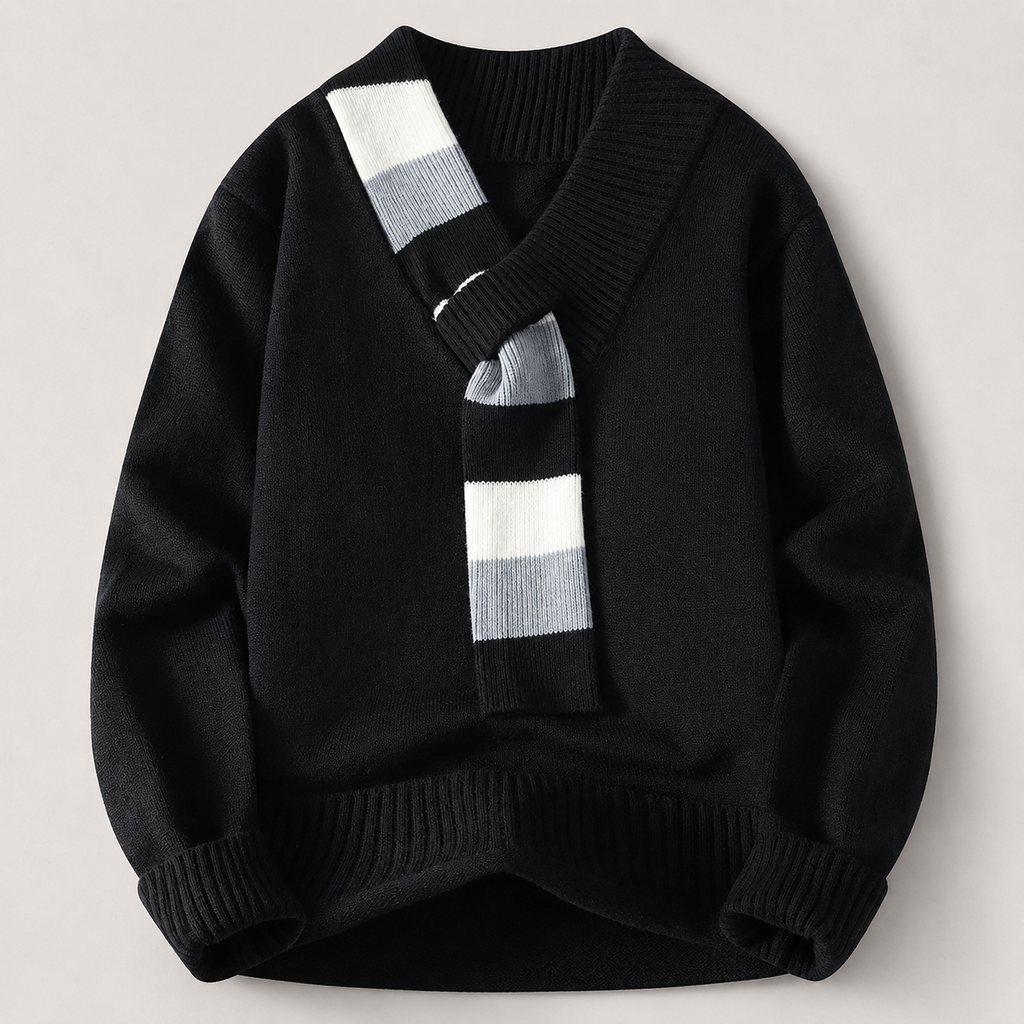 Luca Scarf-Neck Knit Sweater