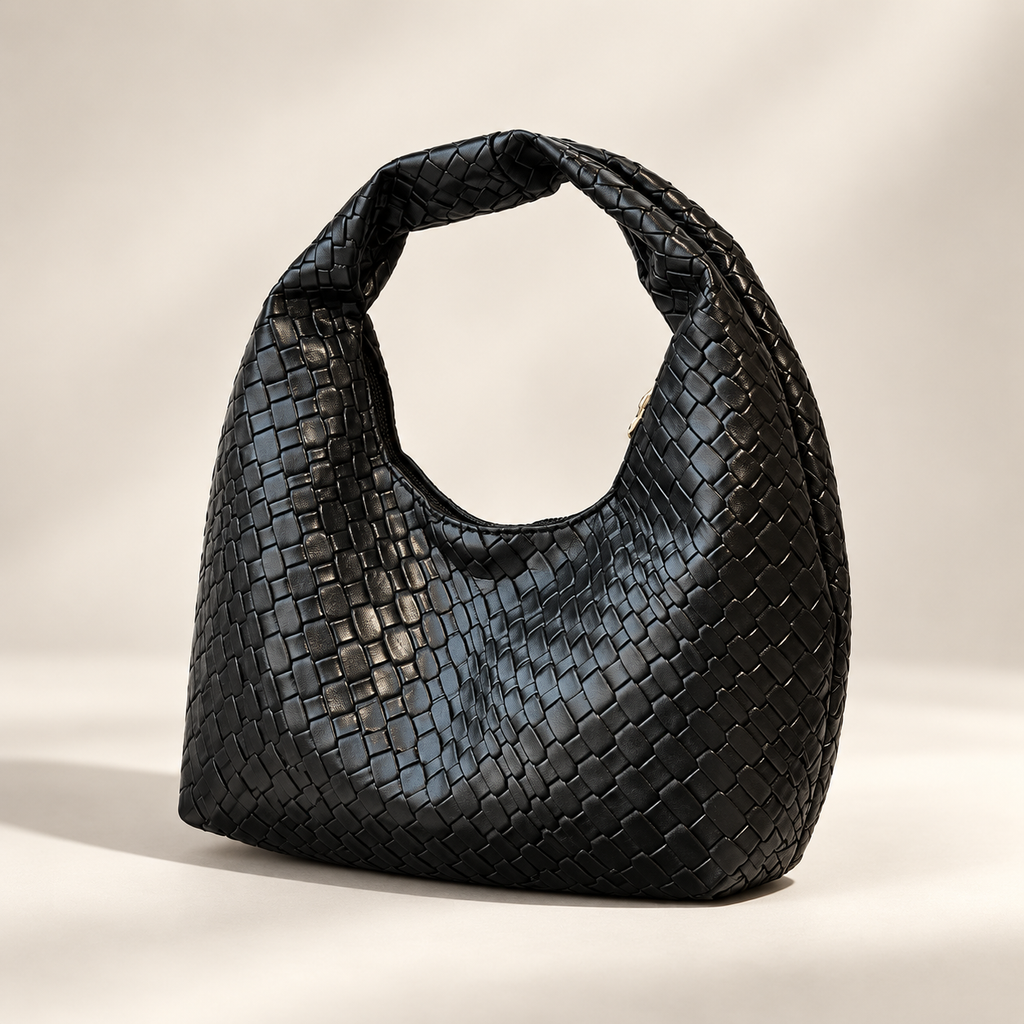 Gianna Croc-Embossed Hobo Handbag with Integrated Top Handle