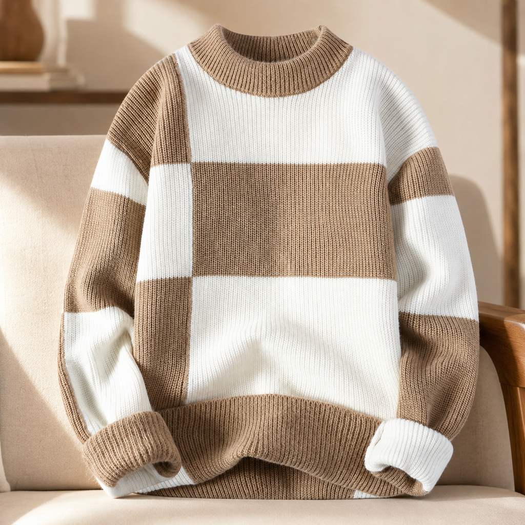 Logan Color-Block Knit Sweater