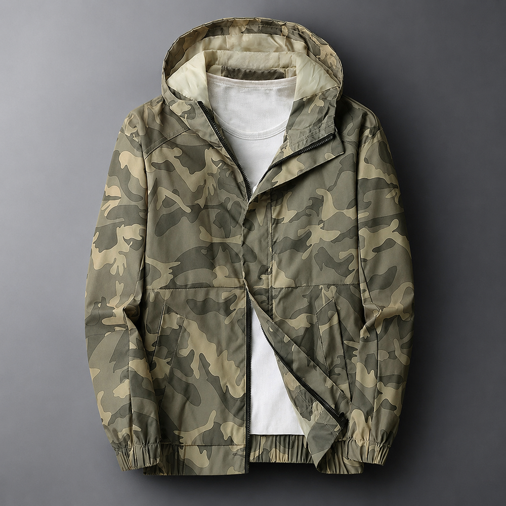 Harrison DeLuca Men’s Camo Hooded Jacket
