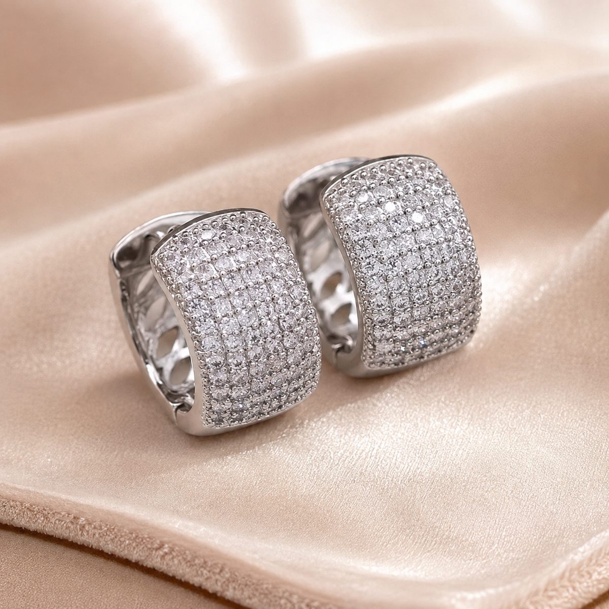 Peyton Wide Huggie Hoop Earrings