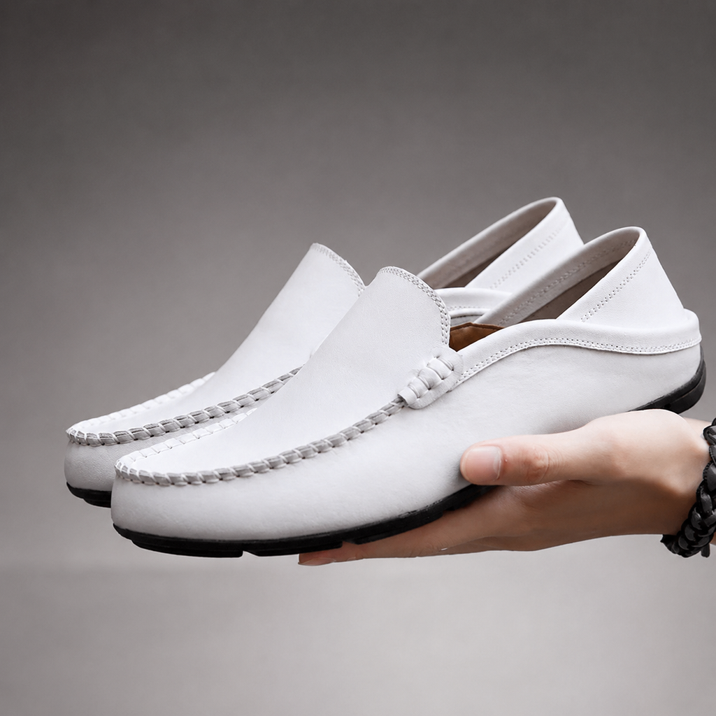 Nathan Men’s Genuine Leather Slip-On Loafers