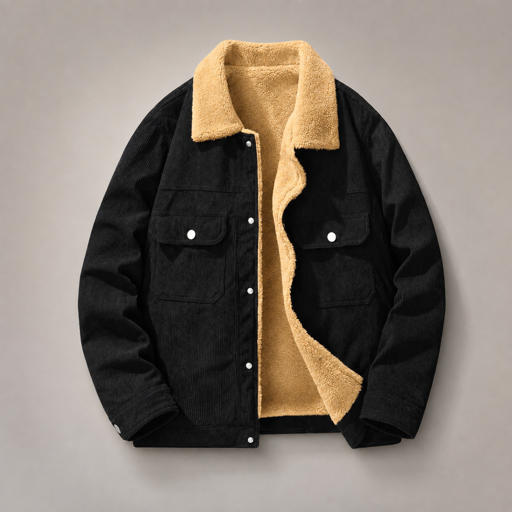 Bramwell Sherpa-Lined Corduroy-Textured Jacket